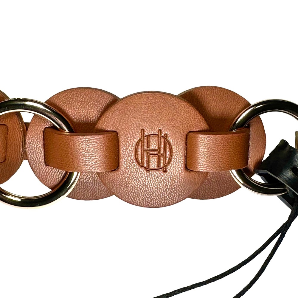 House of Harlow 1960 Caramel Adjustable Disc Link Belt Gold Tone M/L NWT Boho - Picture 3 of 12